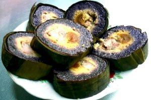 Bánh chuối thể hiện sự thanh cao, dùng để thờ cúng tổ tiên
