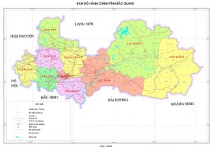 Bản đồ địa lý tỉnh Bắc Giang