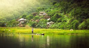 Khung cảnh bình yên, tươi đẹp của bản Pác Ngòi