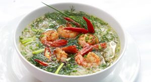 Những chú tôm căng tròn nằm trên bát bún khó cường lòng người
