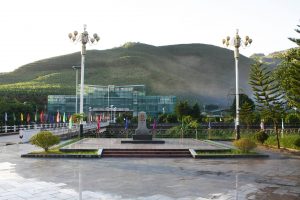 Khung cảnh cửa khẩu yên bình,không tấp nập, nhộn nhịp như các của khẩu khác trên khu vực biên giới