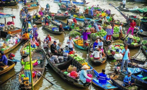 Chợ nổi Ngã Bày Hậu Giang với muốn vàn sắc màu sinh động
