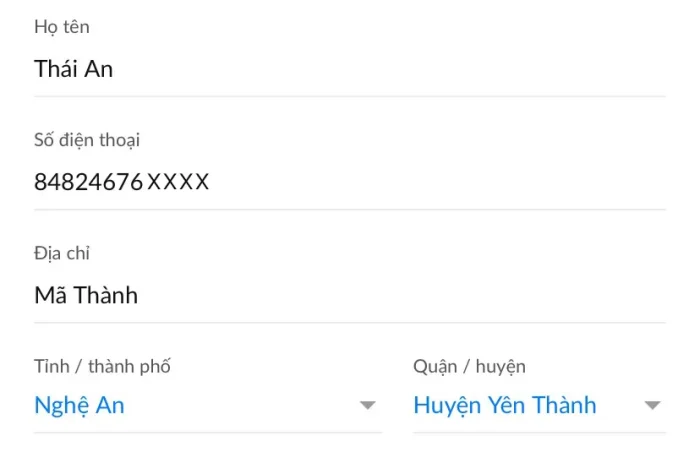 Form khai báo