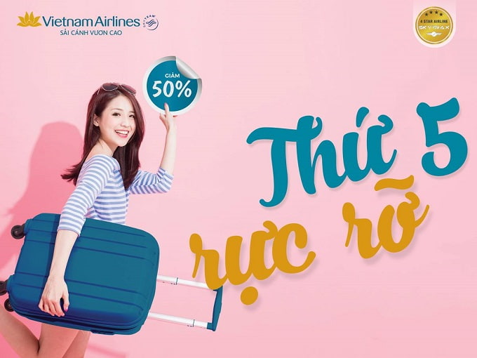 Khuyến mãi Vietnam Airlines Thứ 5 rực rỡ