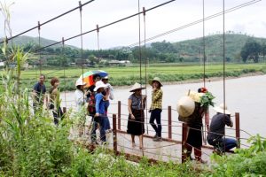 Cây cầu được nhiều du khách nán lại chụp ảnh