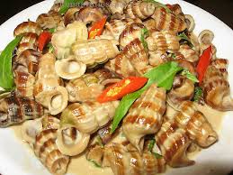 Món ngon Hậu Giang - ốc len xào dừa