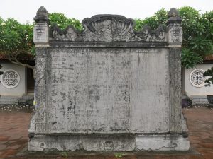 văn bia “Trùng tu Bắc Ninh bi đình ký” trong văn miếu Bắc Ninh